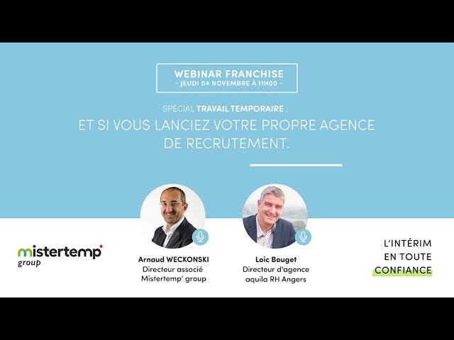 Webinar aquila RH : Lancer sa propre agence de recrutement