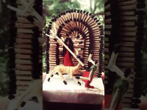 Match stick's Durga Maa idol || Made by Pradipta Ghosh || 🙏🙏🙏