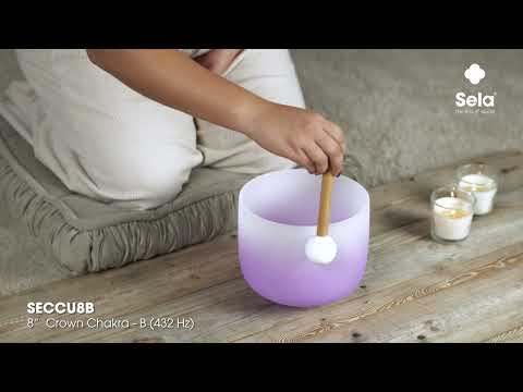 Sela Crystal Singing Bowl 8" - Crown Chakra (B Note / 432 Hz) - SECCU8B