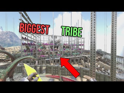 I JOINED THE BIGGEST TRIBE EVER!!! | Ark Official Small Tribes PvP