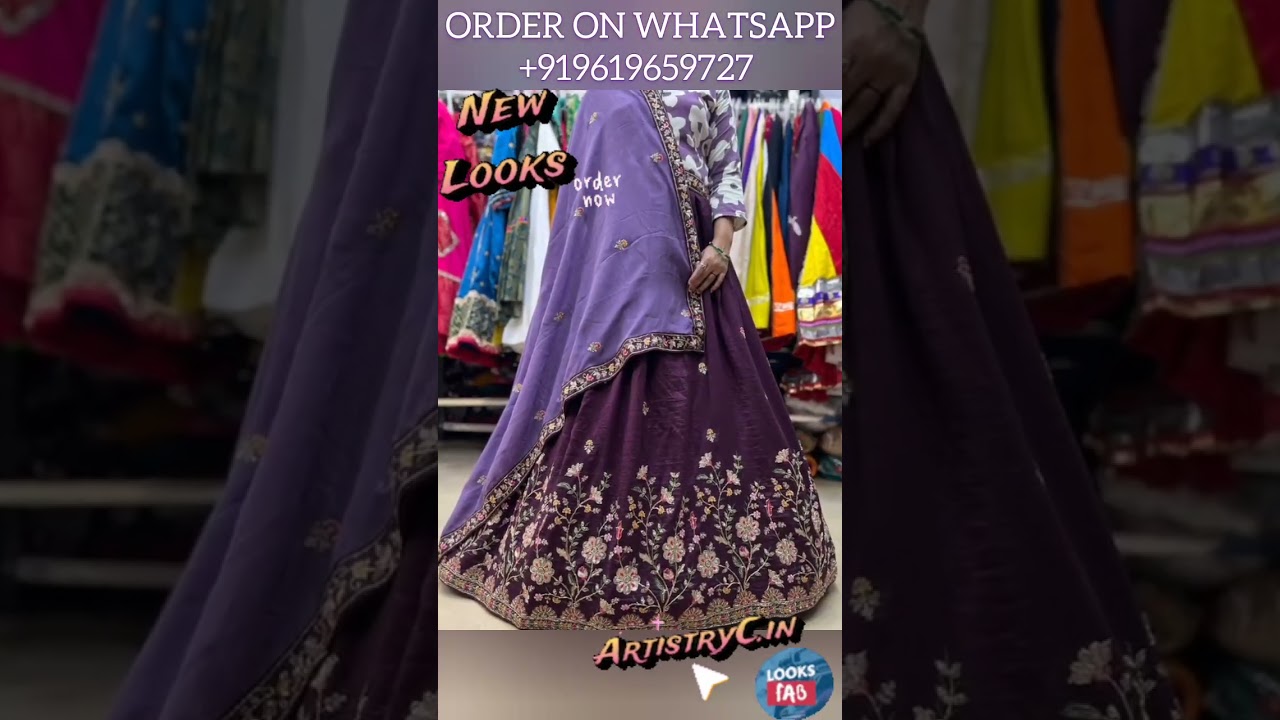 Akshara Style Crape Chinon Lehenga Choli? Shop Latest Design Rs 3425! #wedding2025 Whatsapp +919619659727