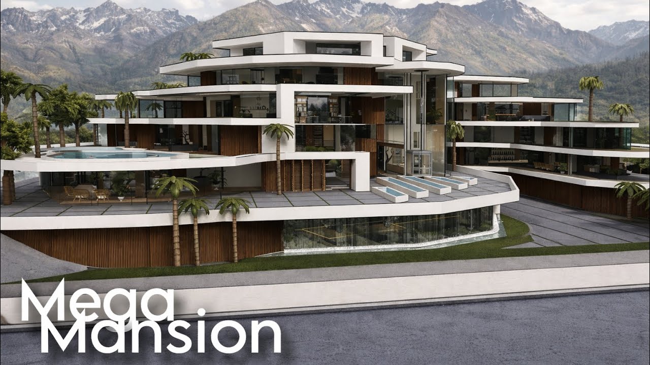 Bloxburg: Realistic MEGA Mansion Modern House | House Build | Roblox | Part One