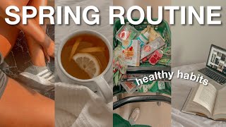 SPRING MORNING ROUTINE 🌺 | workout, healthy habits, plant update, skincare