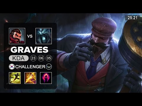 Graves vs Karthus Jungle - KR Challenger - Patch 25.21 Season 15