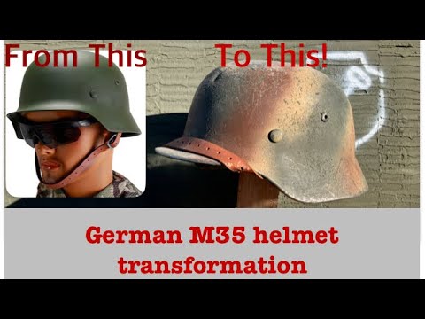 Reproduction German m35 helmet repaint and review. Can I make it look better?