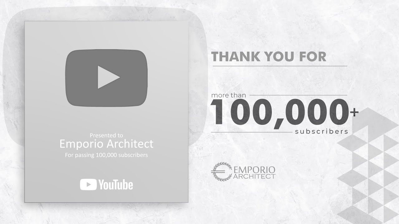 Silver Play Button Emporio Architect