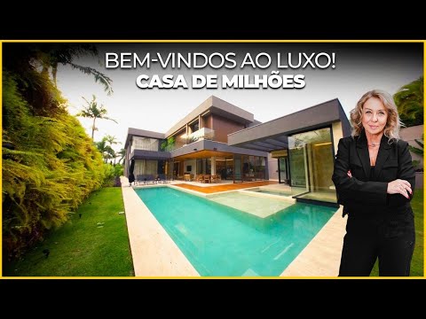 Casa Contemporânea à Venda no Tamboré 3 | Projeto Leonice Alves | 5 Suítes | Automação Completa