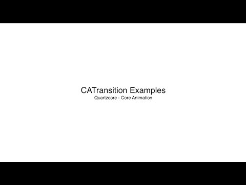 CATransition | Layer Transition Examples