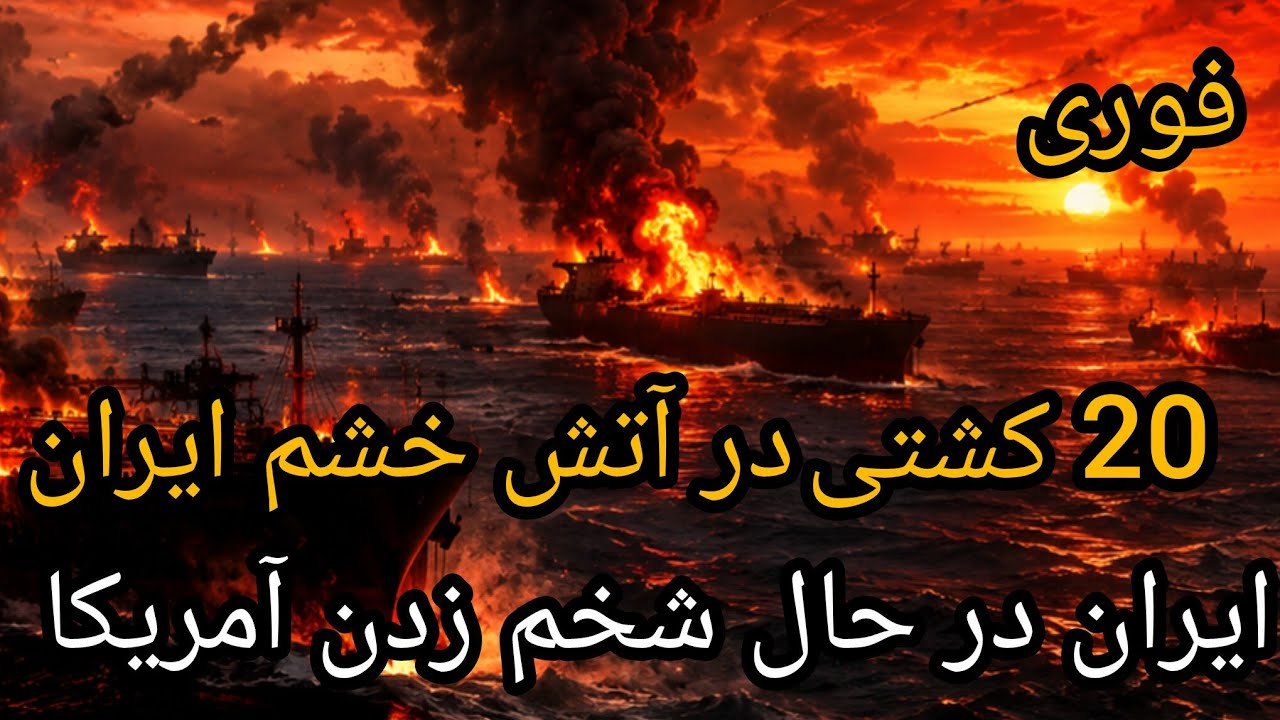 20 کشتی در آتش خشم ایران ، ( ایران در حال شخم زدن آمریکا)