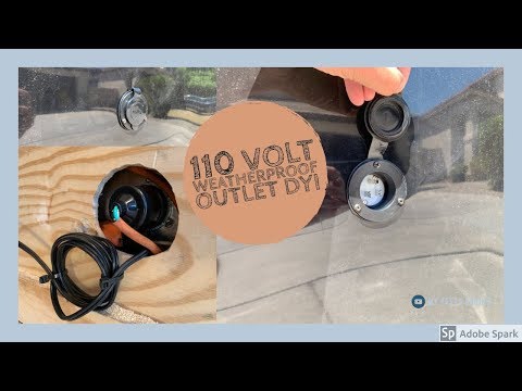 how to install a Trailer 110v input outlet for a  battery tender