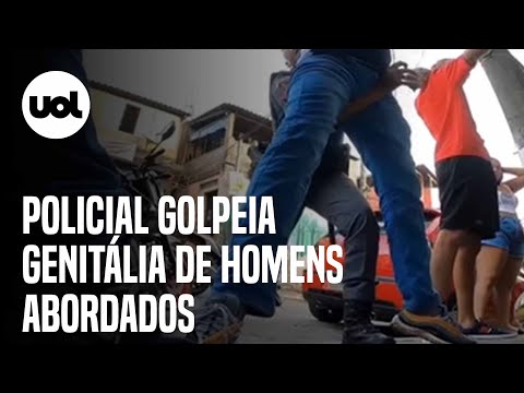 , title : 'Policial golpeia genitália de homens em abordagem e dá risada em SP;  veja vídeo'