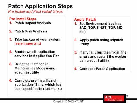 Oracle APPS DBA - Patching and Maintenance - 7/8