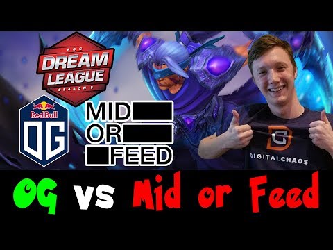 OG vs Mid or Feed Game 1 - DreamLeague season 8 Dota 2