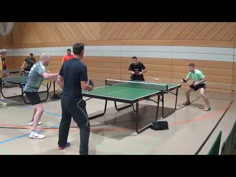 Warm Up Koehler Fredrich Staudacher Birkmann 20181003 Kitzingen Tischtennis Stadtmeisterschaften Sta