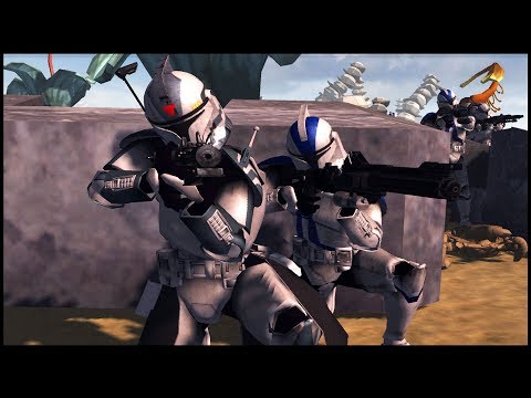 Felucian Fortress Raided by Clones! - Men of War: Clone Wars Recreated Battle Simulator