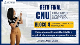 RETA FINAL CNU | BLOCO 4 | AFT | Apostas para Prova Discursiva | Inédita Resolvida