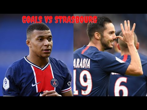 Kylian Mbappé & Pablo Sarabia Goals vs Strasbourg