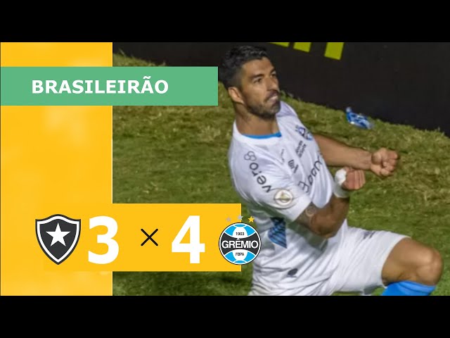 Botafogo 3 x 4 Grêmio: como foi o jogo do Brasileirão