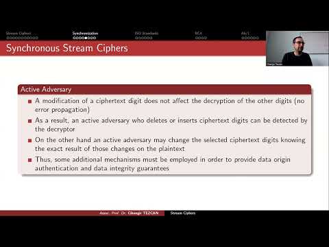 Synchronization in Stream Ciphers (Network Security)