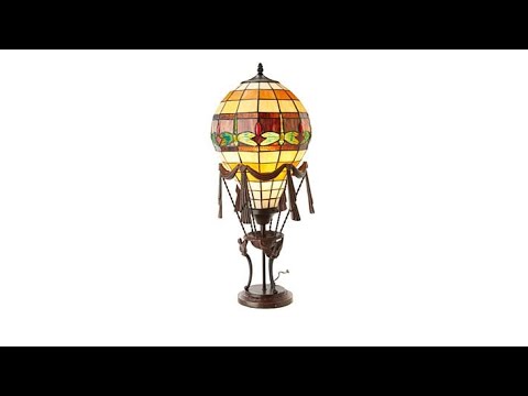 TiffanyStyle Hot Air Balloon Dragonfly Accent Lamp