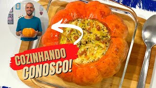 CARNE SECA NA ABÓBORA MORANGA! COZINHE CONOSCO, RECEITA FÁCIL E PRÁTICA!