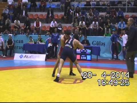 AWFCUP2014 /  Lasha Gobadze (GEO) - Islam Abbasov - GR junior 85 kg gold medal match
