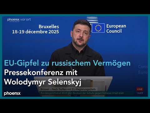 EU-Gipfel zu russischem Vermögen: Statement von Wolodymyr Selenskyj | 18.12.25