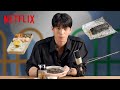 ASMR Mukbang Wi Ha Jun Eats Jajangmyeon And Gimbap Squid Game Season 2 Netflix ENG SUB