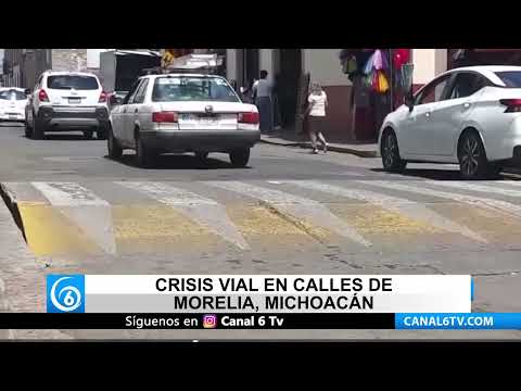 Video: Crisis vial en calles de Morelia, Michoacán