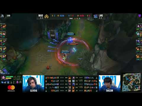 LNG Ale smurfs against Mad Lions in Worlds 2021