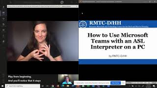 How to Use Microsoft Teams with an ASL Interpreter on a PC