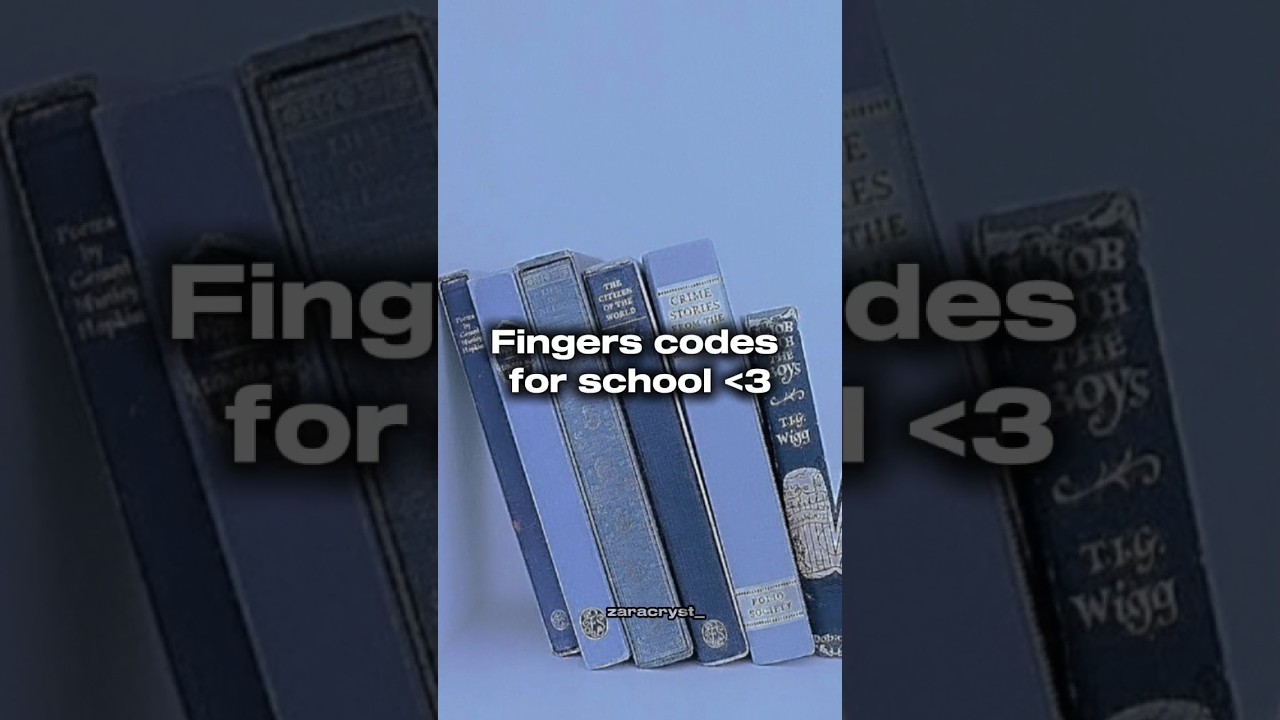 codes for school 🌷🦋 | #codes #fingers #school
