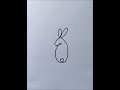 Learn How to One Line Drawing Rabbit