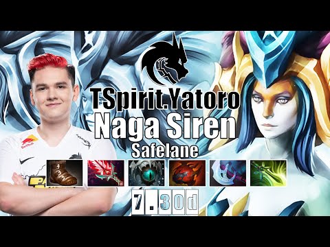 Naga Siren Safelane | TSpirit.Yatoro | CARRY GOD YATORO TOP 1 NAGA SIREN | 7.30d Gameplay Highlights