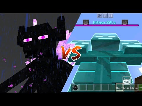 Mutant Endermen titan vs Witherzilla