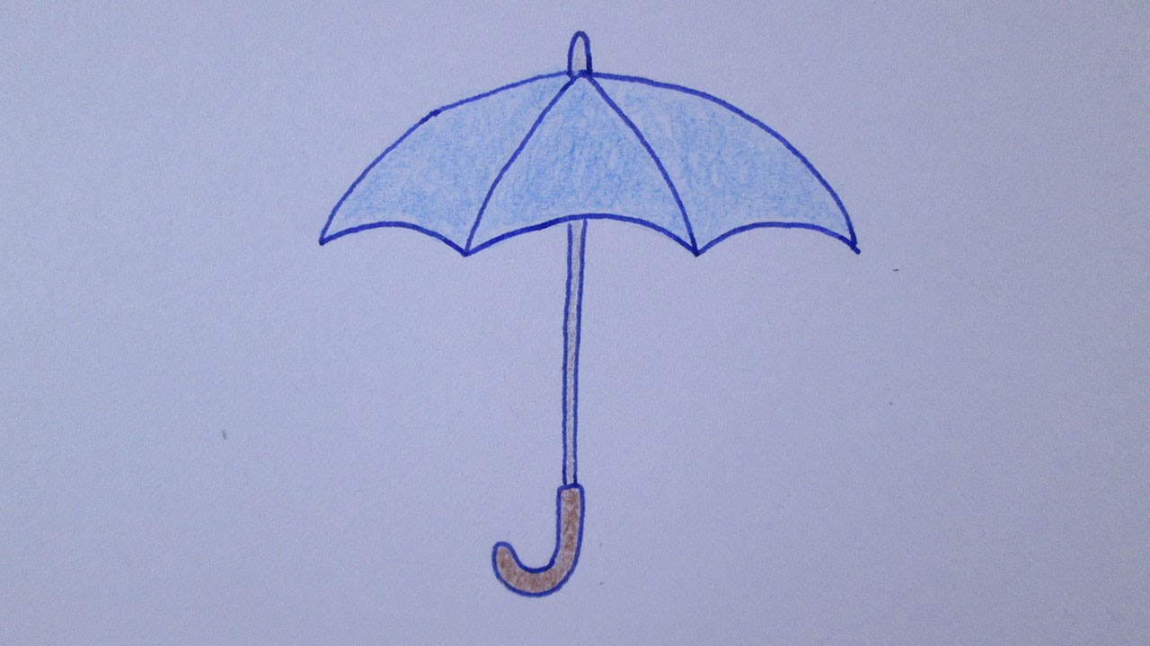 Cómo dibujar un paraguas