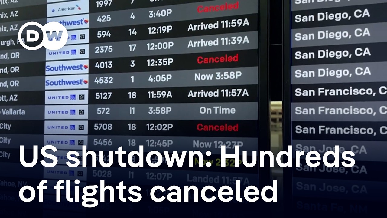 US airlines cancel hundreds of flights due to longest ever government shutdown | DW News