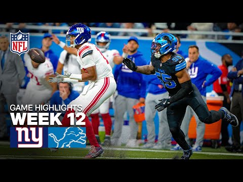 New York Giants vs Detroit Lions Game Highlights | 2025 NFL Season Week 12