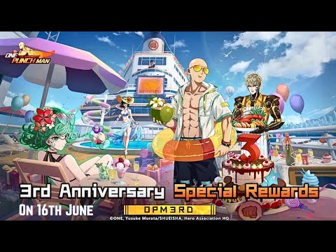 One punch man the strongest 3rd Anniversary events