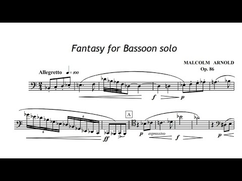 Sir Malcolm Arnold: Bassoon Fantasy, Op. 86 (1966)