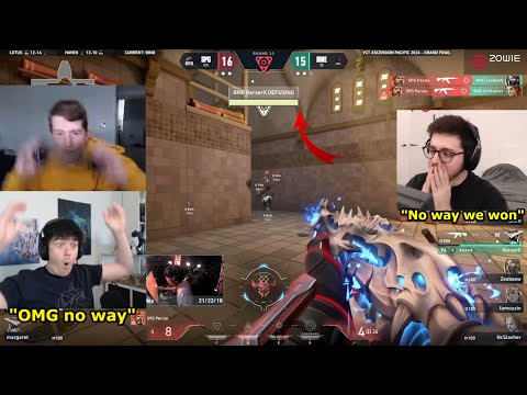 Valorant Streamers react to Dramatic 1v3 Ending of OT in Pacific: Ascension Grand Finals