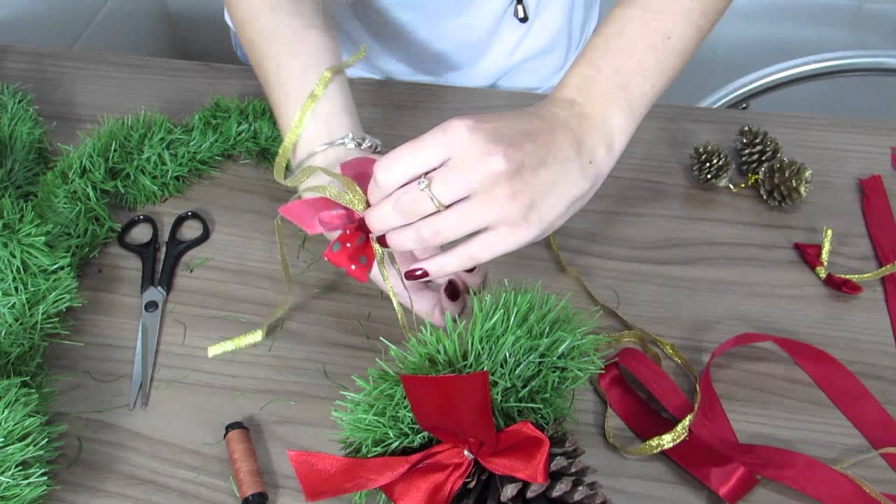 DIY:Faça você mesmo - Móbile de pinha para decoração de natal