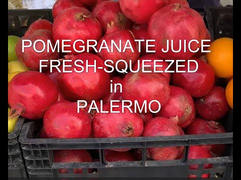 Fresh Squeezed Pomegranate Juice in Palermo's Historical Center