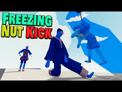 Freezing Nut Kick! Ice MAge & Taekwondo vs Every Faction 2v1 - TABS Unit Creator Update Gameplay