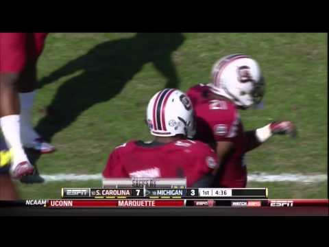 2013 USC vs Michigan - Aldrick Fordham Sack