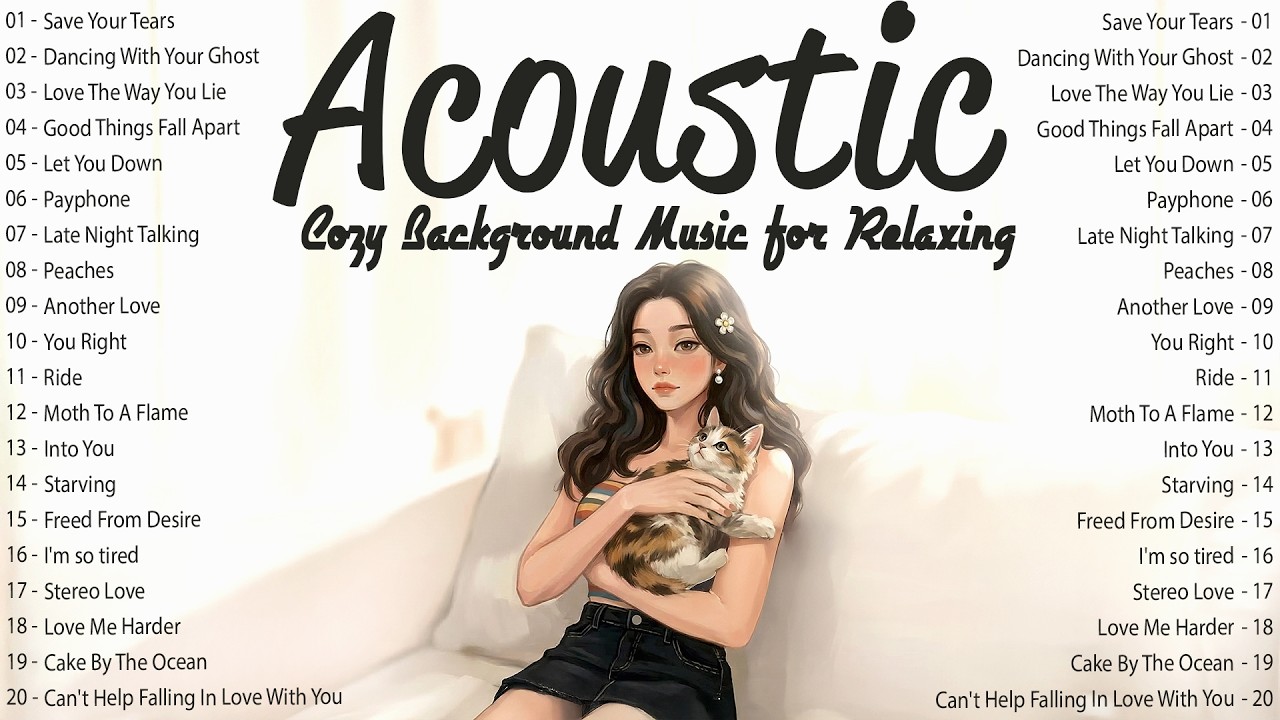 Acoustic Songs with Lyrics 2026 🏡 Cozy Background Music for Reading and Relaxing