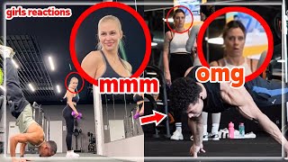 How Women React to Calisthenics *crazy reactions* pt.7