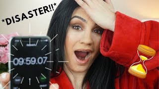 10 MIN GLAM MAKEUP CHALLENGE *DISASTER!*