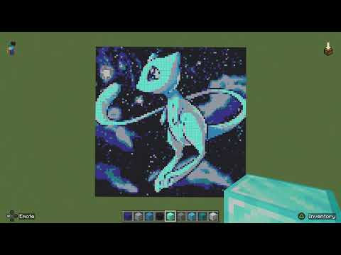 Minecraft Art Shiny Mew