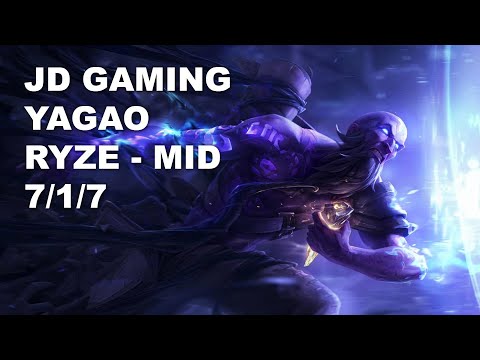 JD Gaming Yagao Mid Ryze vs Diana - KR Challenger Rank Game